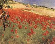 William blair bruce Landscape with Poppies Sweden oil painting artist